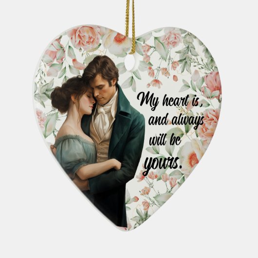 Mijn hart is uw zintuig & gevoeligheid citaat keramisch ornament (Rechts)