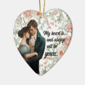 Mijn hart is uw zintuig & gevoeligheid citaat keramisch ornament (Links)