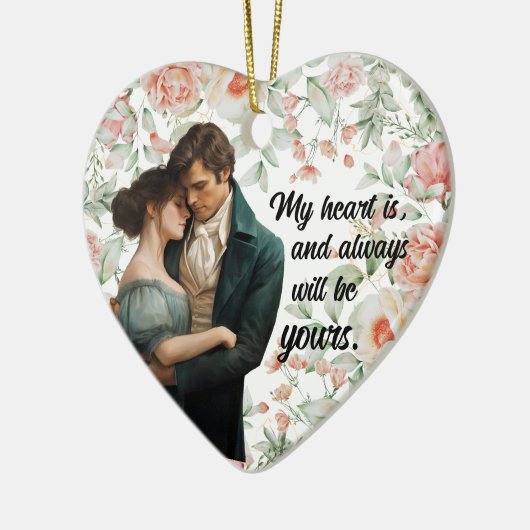 Mijn hart is uw zintuig & gevoeligheid citaat keramisch ornament (Links)