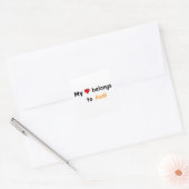 Mijn hart is van Aadi Vierkante Sticker (Envelop)