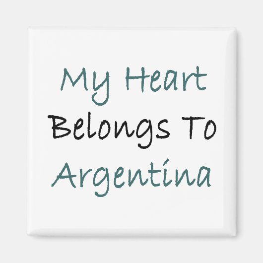 Mijn hart is van Argentinië Magneet (Voorkant)