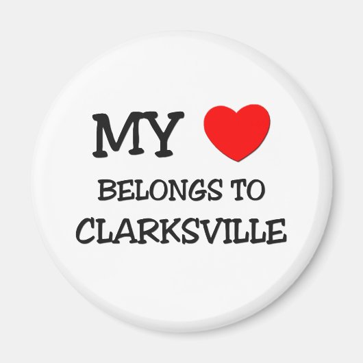 Mijn hart is van CLARKSVILLE Magneet (Voorkant)