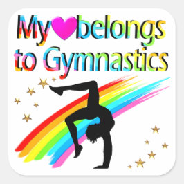 MIJN HART IS VAN DE GYMNASTIEK STICKERS