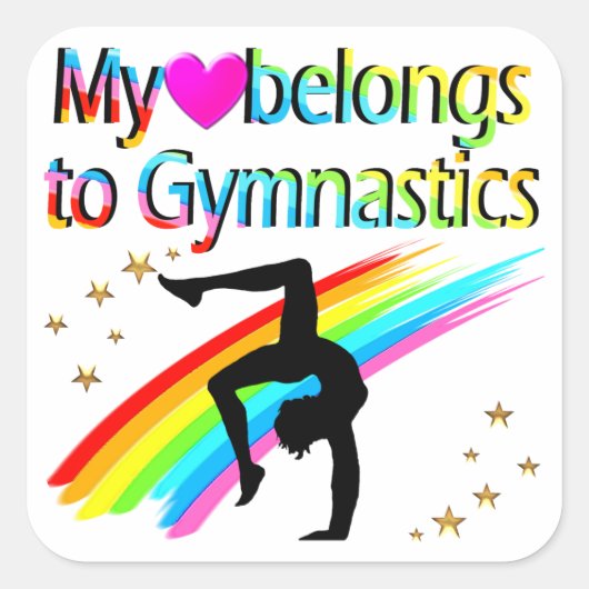 MIJN HART IS VAN DE GYMNASTIEK STICKERS (Voorkant)