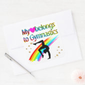 MIJN HART IS VAN DE GYMNASTIEK STICKERS (Envelop)