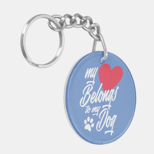 Mijn hart is van de Valentijn van mijn hond | Butt Sleutelhanger (Voorkant Links)