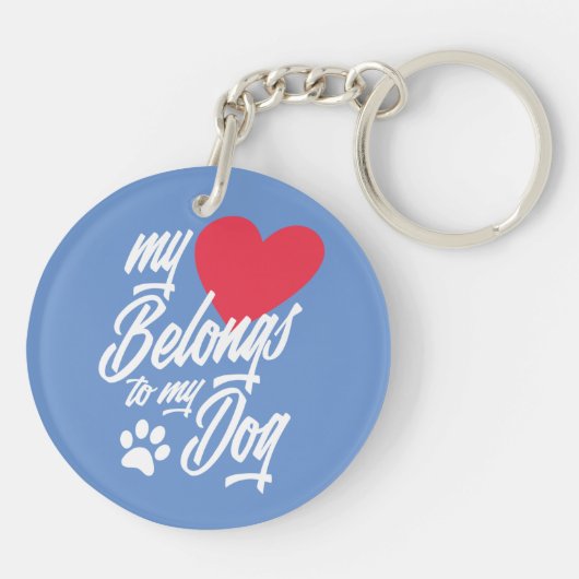 Mijn hart is van de Valentijn van mijn hond | Butt Sleutelhanger (Achterkant)