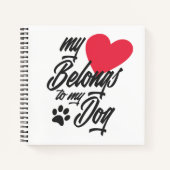 Mijn hart is van de Valentijn van mijn hond | Noti Notitieboek (Voorkant)