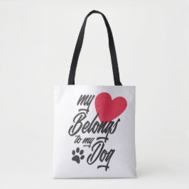 Mijn hart is van de Valentijn van mijn hond | Tote Tote Bag