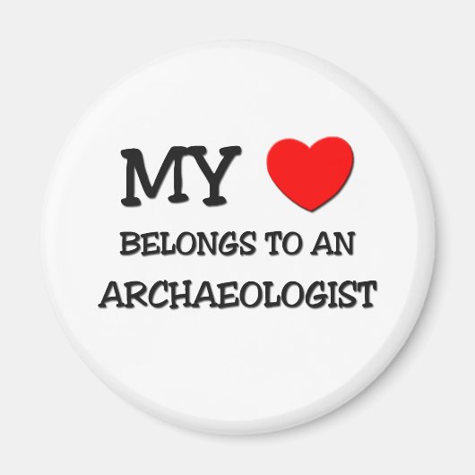 Mijn hart is van een ARCHEOLOOG Magneet (Voorkant)
