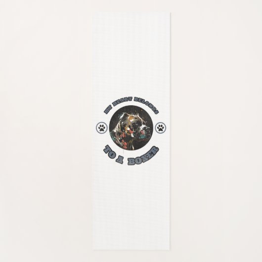 Mijn hart is van een bokser yogamat (Voorkant)