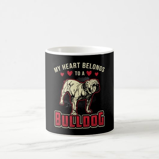Mijn hart is van een buldog  Funny Koffiemok (Center)