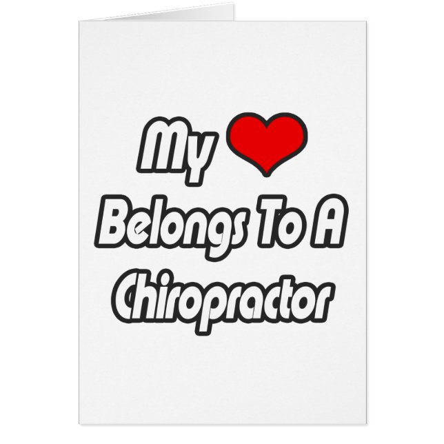 Mijn hart is van een chiropractor (Voorkant)