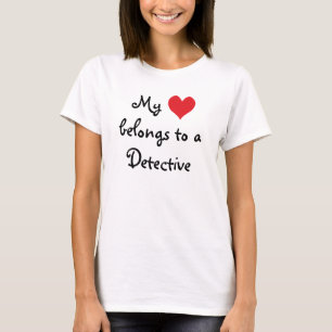 Mijn hart is van een detective t-shirt