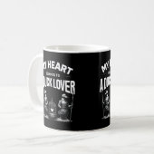 Mijn hart is van een eendenliefhebber koffiemok (Voorkant links)