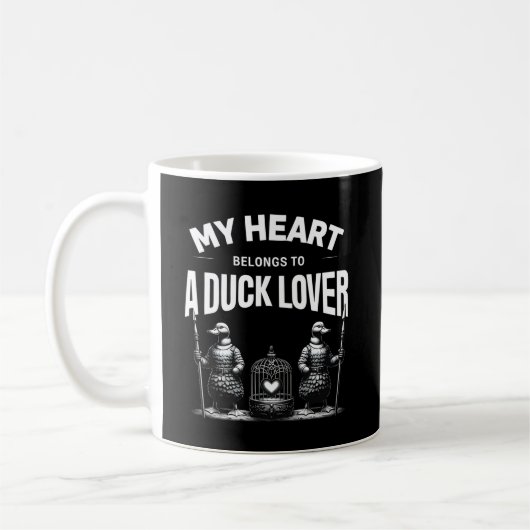 Mijn hart is van een eendenliefhebber koffiemok (Links)