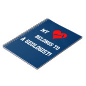 Mijn hart is van een geoloog! notitieboek (Linkerzijde)