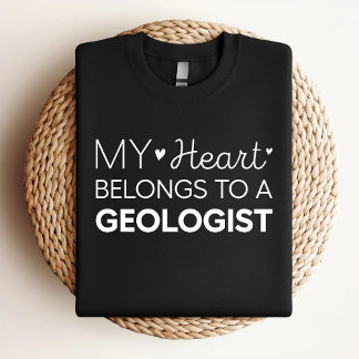Mijn hart is van een geoloog Schattige geoloog T-shirt