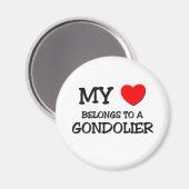 Mijn hart is van een gondelier magneet (Voorkant / Achterkant)