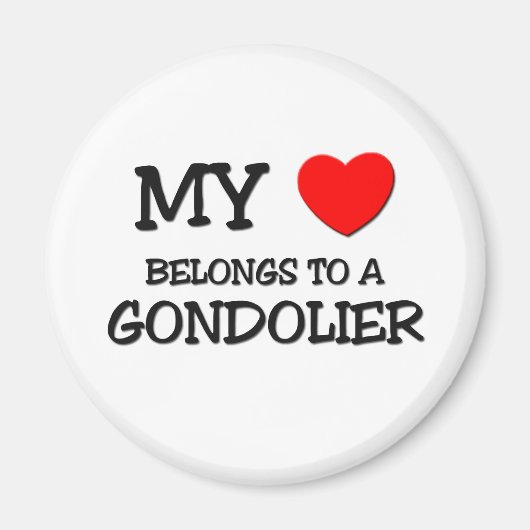 Mijn hart is van een gondelier magneet (Voorkant)