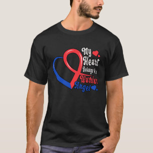 Mijn hart is van een krijger Angel Heart Warrior T-shirt