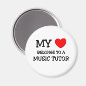 Mijn hart is van een MUZIEKLERAAR Magneet (Voorkant / Achterkant)