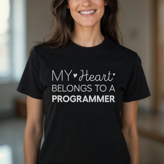 Mijn hart is van een programmeur Schattige program T-shirt
