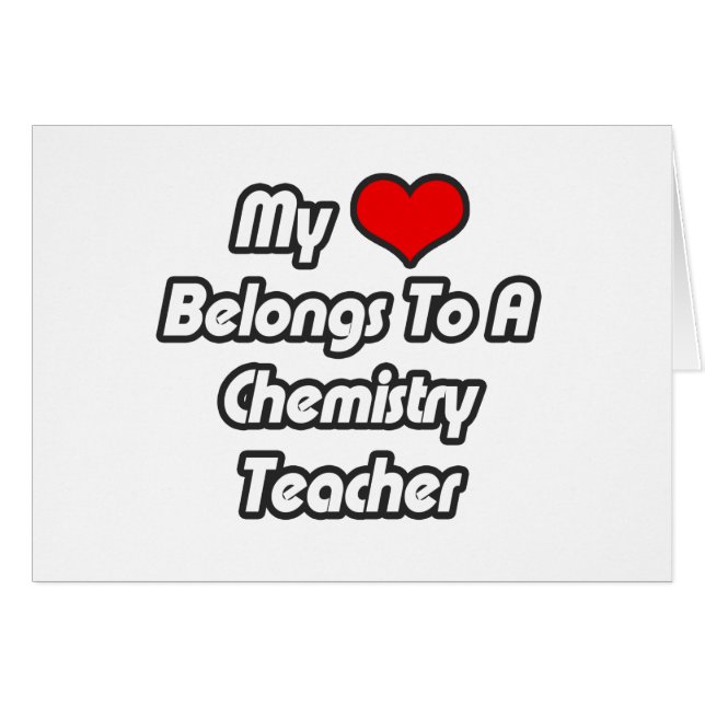Mijn hart is van een scheikundeleraar (Voorkant Horizontaal)