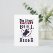 Mijn hart is van een stierrijder briefkaart (Staand voorkant)