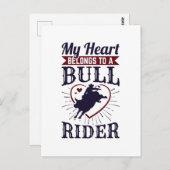 Mijn hart is van een stierrijder briefkaart (Voorkant / Achterkant)