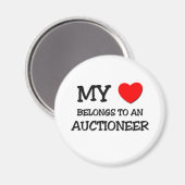 Mijn hart is van een veilingmeester magneet (Voorkant / Achterkant)