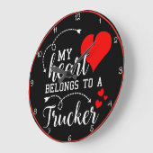 Mijn hart is van een vrachtwagenchauffeur grote klok (Hoek)