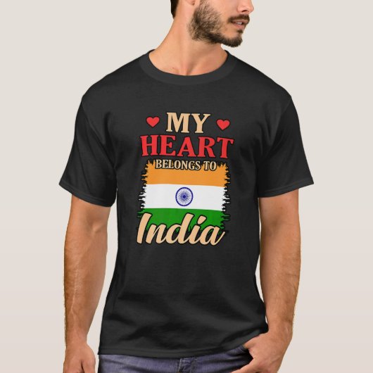 Mijn hart is van India T-shirt (Voorkant)