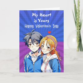 Mijn hart is van jou | Anime Gelukkige Valentijnsd Kaart