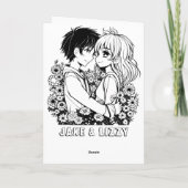 Mijn hart is van jou | Anime Happy Jubileum Kaart (Achterkant)