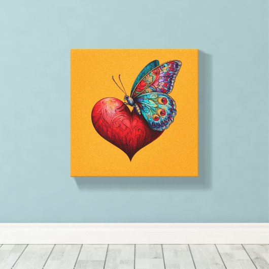 Mijn hart is van jou canvas afdruk (Insitu (Houten vloer))