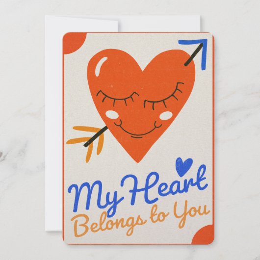 Mijn hart is van jou feestdagenkaart (Voorkant)