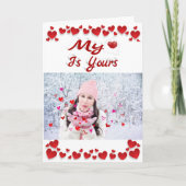 Mijn hart is van jou Foto Valentijnsdag  Kaart (Voorkant)