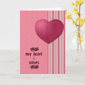 Mijn hart is van jou kaart (Gele Bloem)