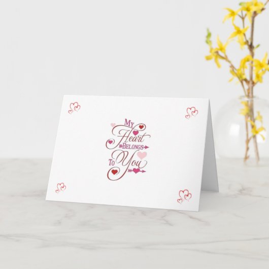 *** MIJN HART IS VAN JOU*** ONS JUBILEUM KAART (Gele Bloem)