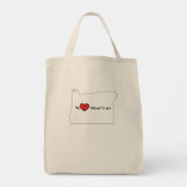 Mijn hart is van jou Oregon canvas tas (Achterkant)