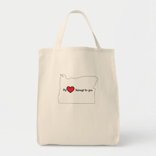 Mijn hart is van jou Oregon canvas tas (Voorkant)