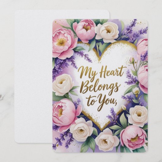 Mijn hart is van jou valentijn kaarten (Voorkant / Achterkant)