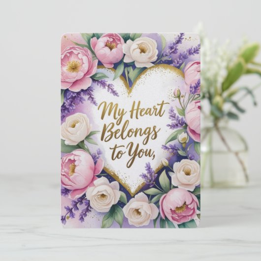 Mijn hart is van jou valentijn kaarten (Staand voorkant)