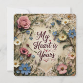 Mijn hart is van jou Valentijnsdag kaarten (Voorkant)