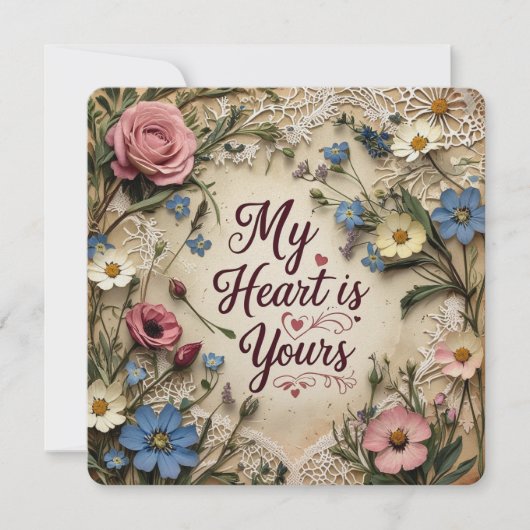 Mijn hart is van jou Valentijnsdag kaarten (Voorkant)