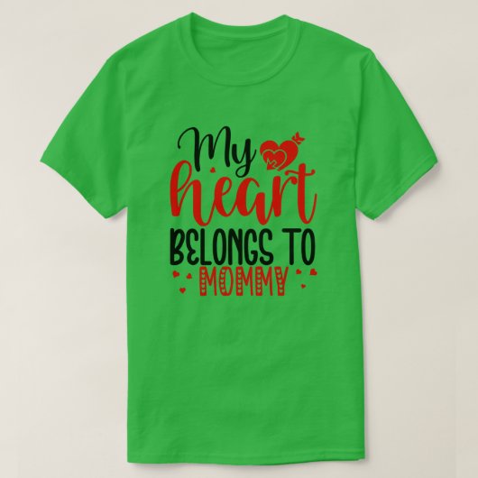 Mijn hart is van mama01 t-shirt (Design voorkant)