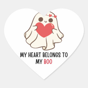 Mijn hart is van mijn boek Fijne Valentijnsdag Sticker