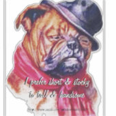 Mijn hart is van mijn Bull Dog Sticker (Voorkant)