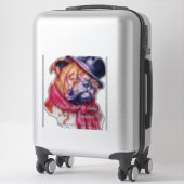 Mijn hart is van mijn Bull Dog Sticker (Koffer)